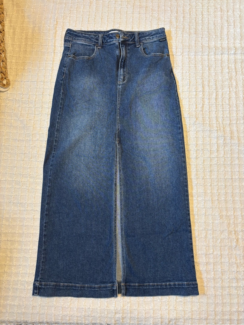 Cello Women's Dark Blue Wide Leg Denim Skirt